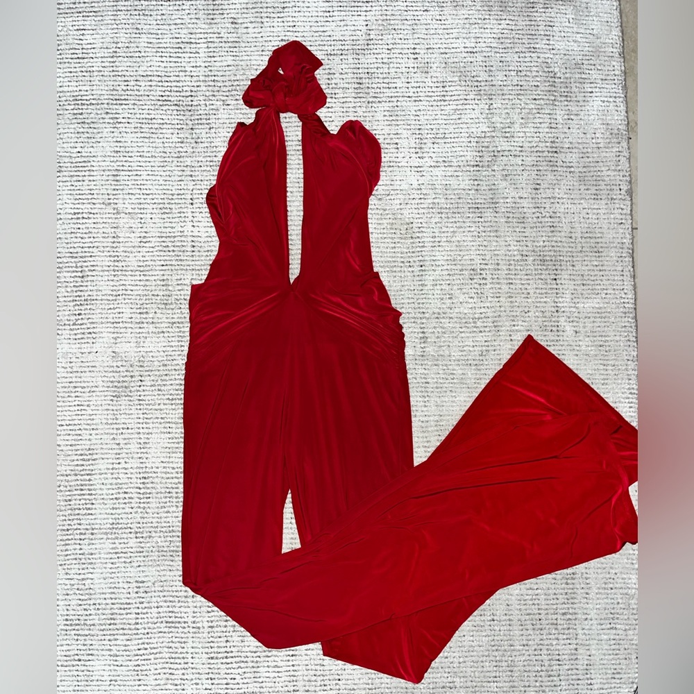 Fashion Nova Red Jumpsuit